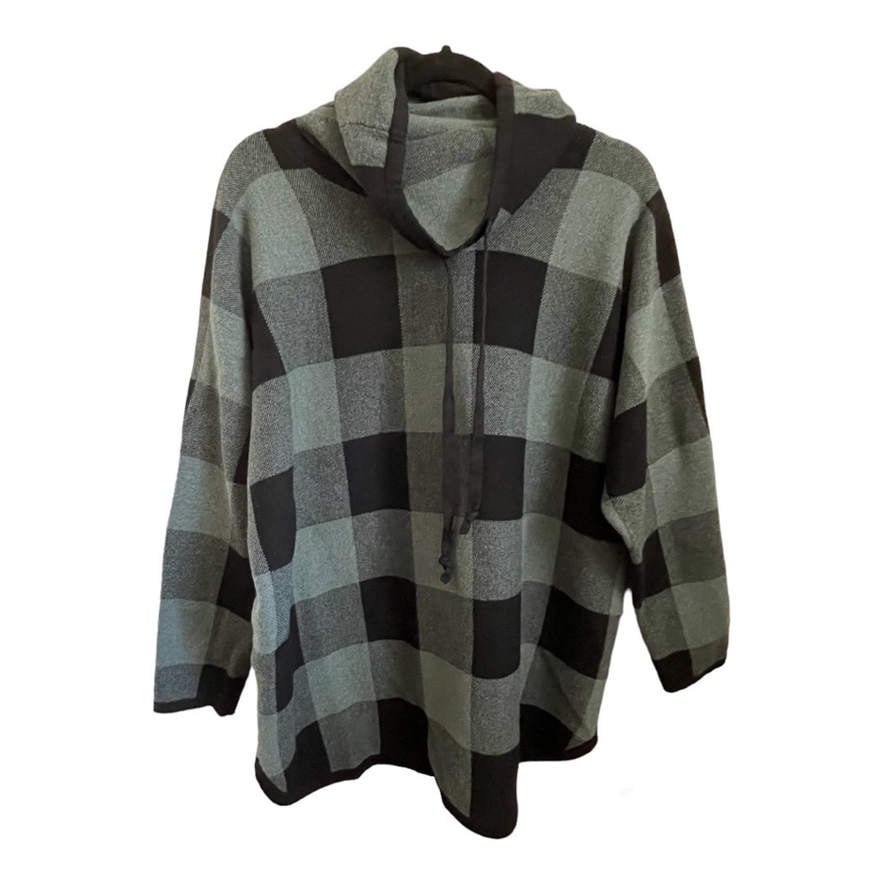 AdreinneVittadini Green Buffalo Plaid Top - 1X